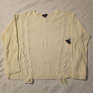 Ana Cream Sweater with Textured Design